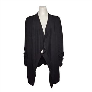 Lululemon Find Your Calm Wrap Silk Cotton Knit Black High Low sz 8